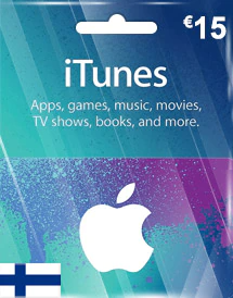 Подарочная карта iTunes 15 евро (Финляндия)