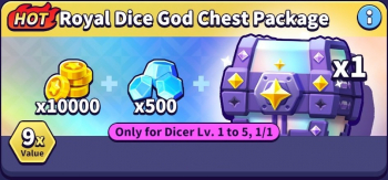 Random Dice: Wars  : Royal Dice God Chest Package