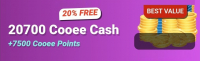 Club Cooee - 3D Avatar Chat  :  20700 Cooee Cash + 7500 Cooee points