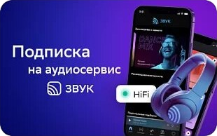 Карта оплаты доступа Аудиосервис Звук на 12 месяцев