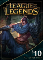 Подарочная карта League Of Legends: 10 $ (North America) (Северная Америка) - 1380 RP