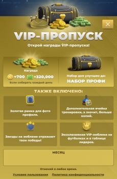 Мatchday футбольный менеджер: VIP - пропуск ( 30 дней)