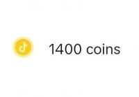 TikTok: 1400 монет