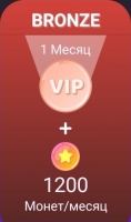 Joi - общение в видеочатах : Бронзовая VIP карта + 1200 монет (месяц ) Без лимит на сообщения